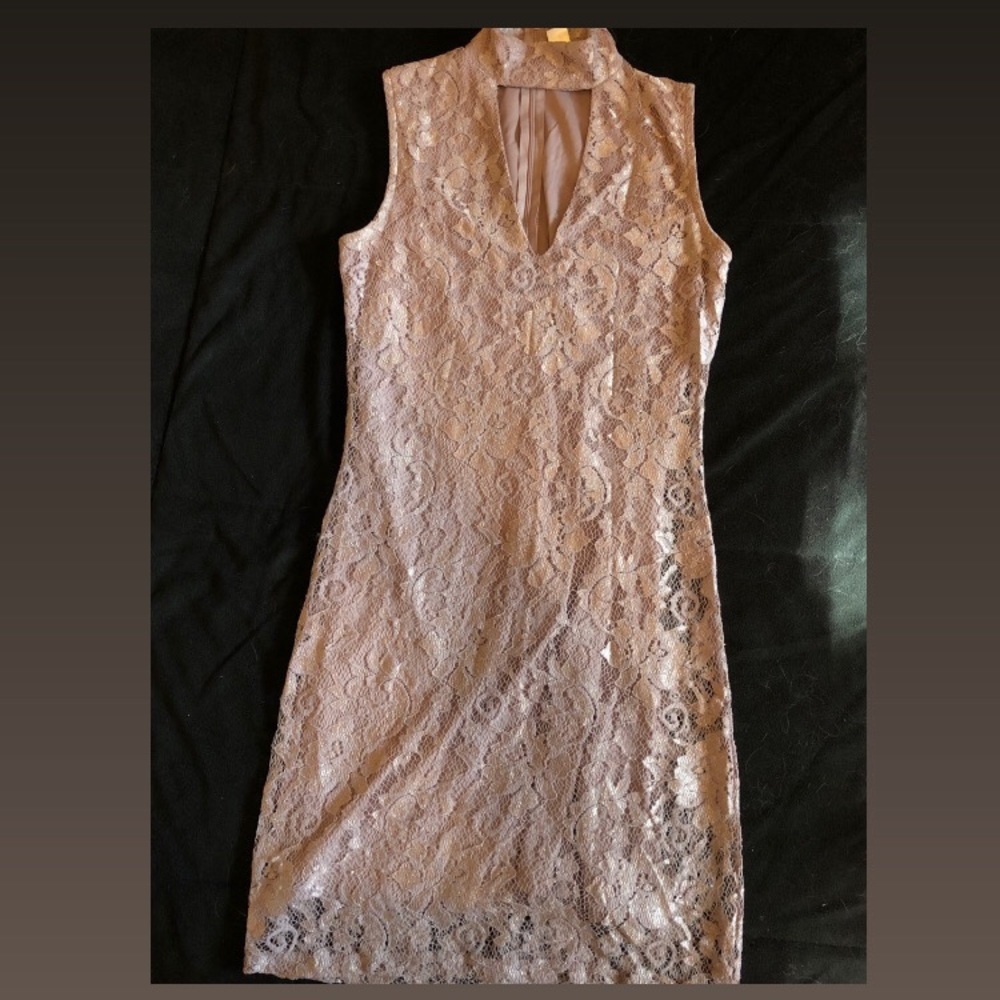 Lilac Lace Choker Dress